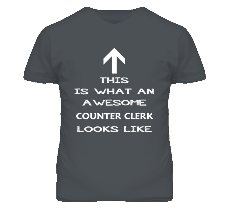 Counter Clerk Looks Like Arrow Simple T Shirt