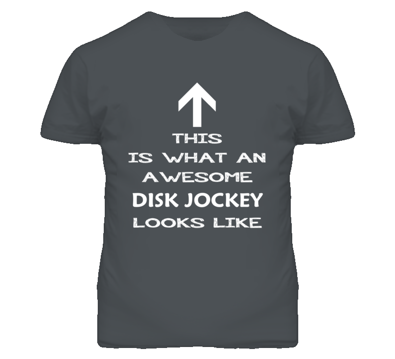 Disk Jockey Looks Like Arrow Simple T Shirt