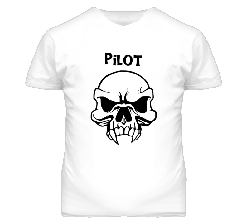 Pilot Skull Design Mens T Shirt