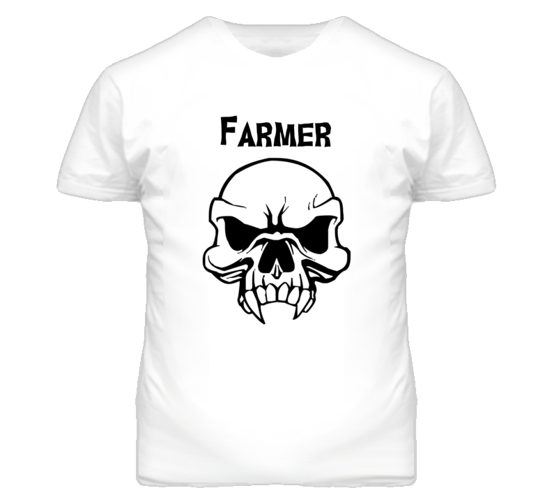 Farmer Skull Design Mens T Shirt Farmer Skull Design Mens T Shirt