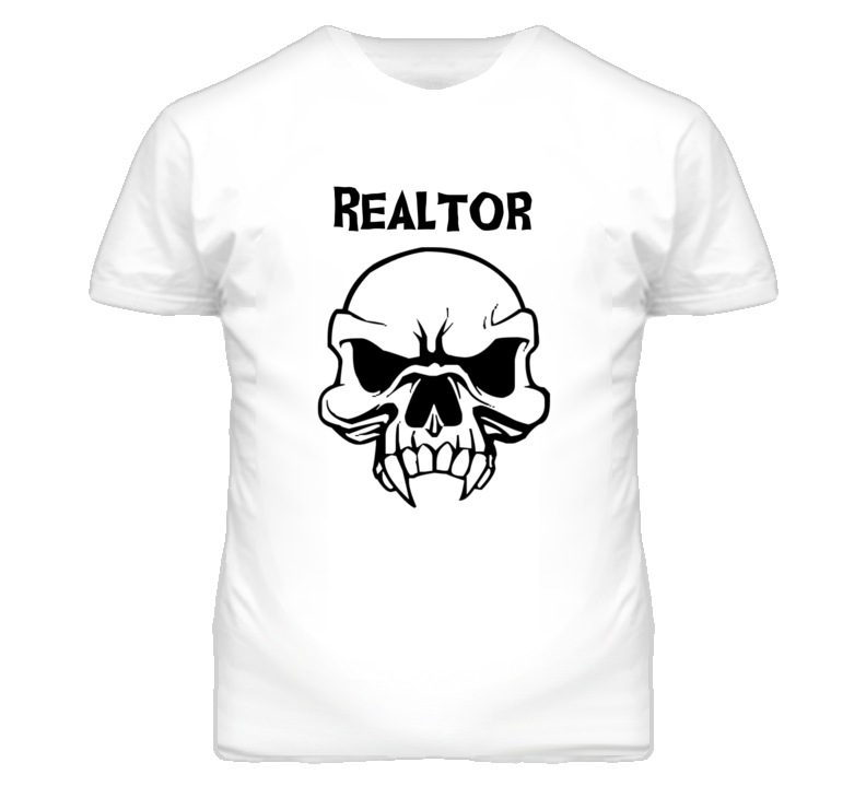 Realtor Skull Design Mens T Shirt