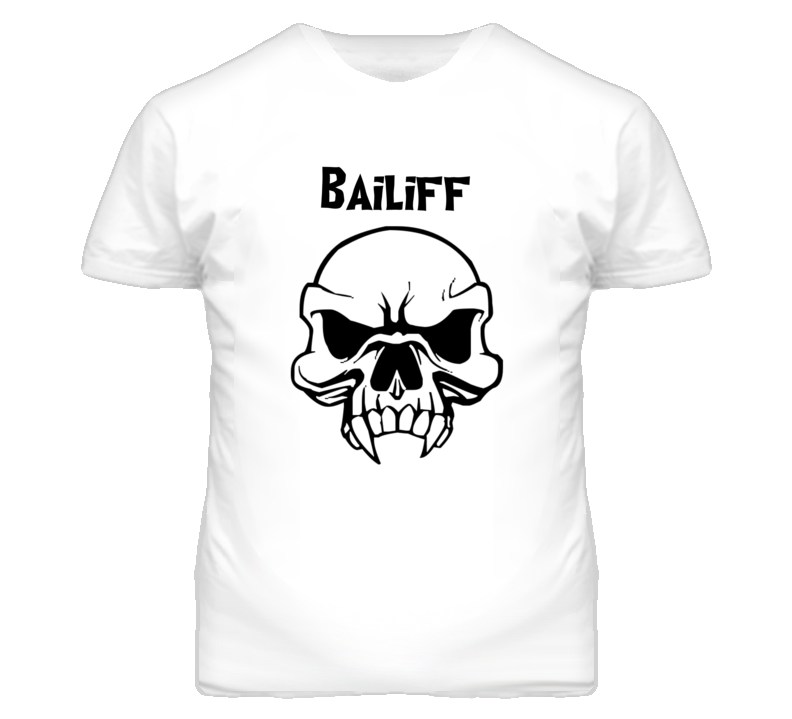 Bailiff Skull Design Mens T Shirt