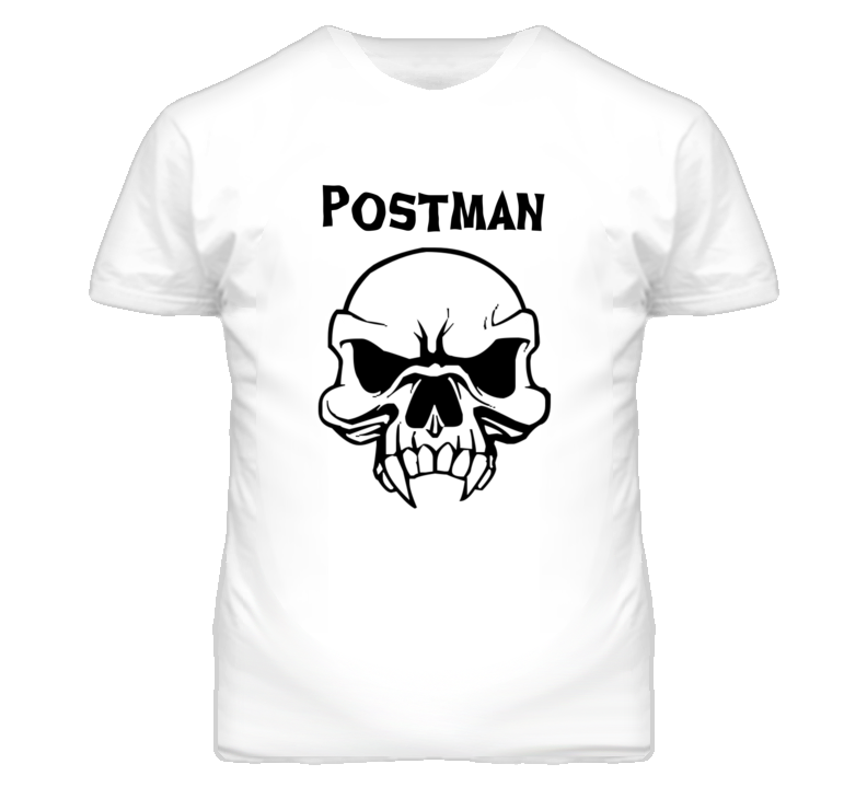 Postman Skull Design Mens T Shirt Postman Skull Design Mens T Shirt