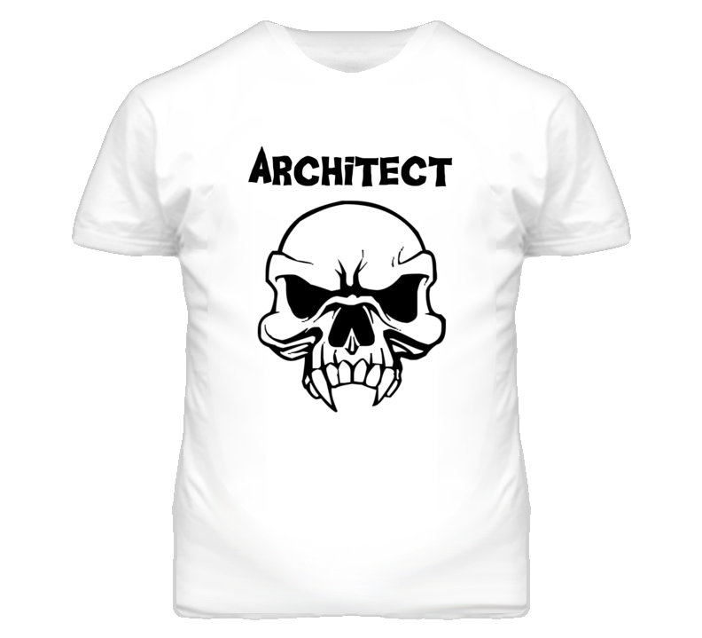 Architect Skull Design Mens T Shirt
