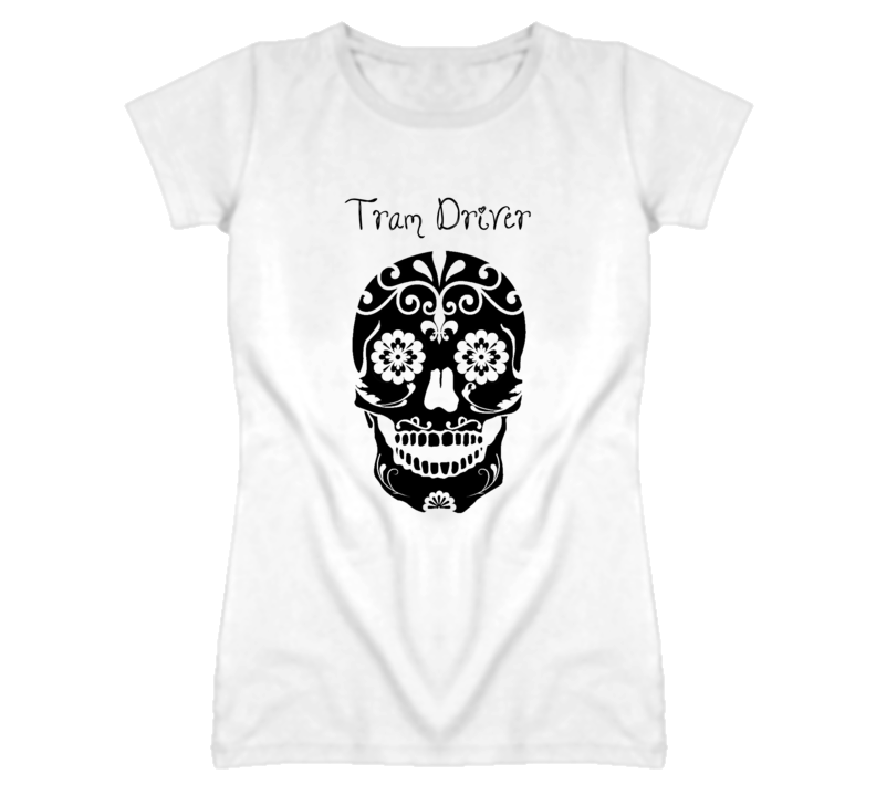 Tram Driver Skull Design Cool Ladies T Shirt
