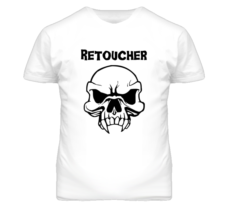 Retoucher Skull Design Mens T Shirt
