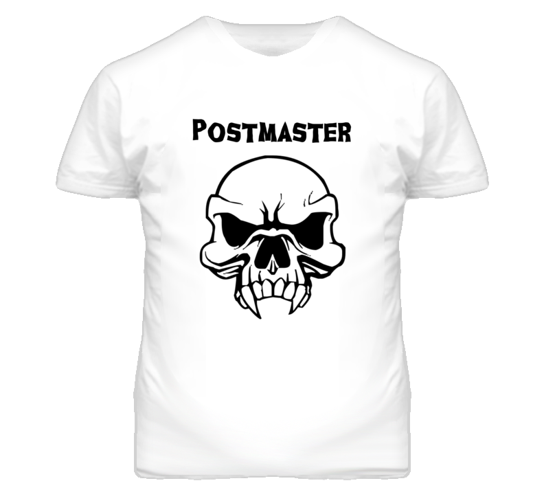 Postmaster Skull Design Mens T Shirt Postmaster Skull Design Mens T Shirt
