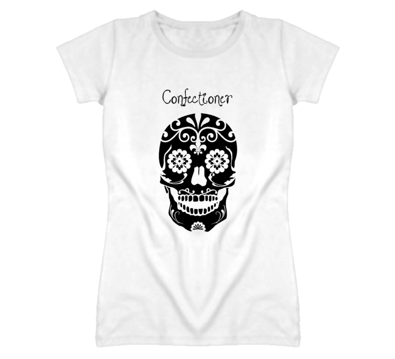 Confectioner Skull Design Cool Ladies T Shirt Confectioner Skull Design Cool Ladies T Shirt