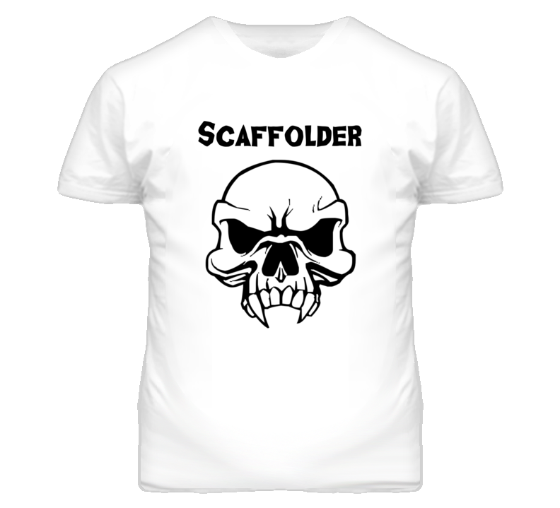 Scaffolder Skull Design Mens T Shirt