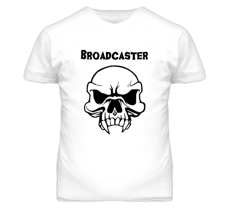Broadcaster Skull Design Mens T Shirt Broadcaster Skull Design Mens T Shirt