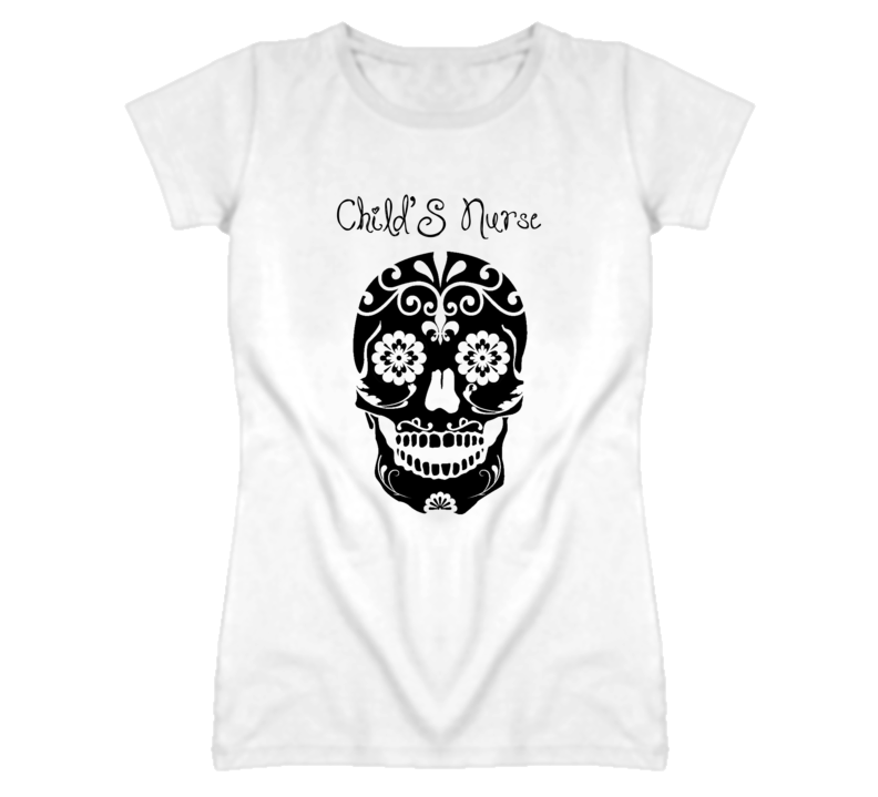 Child'S Nurse Skull Design Cool Ladies T Shirt