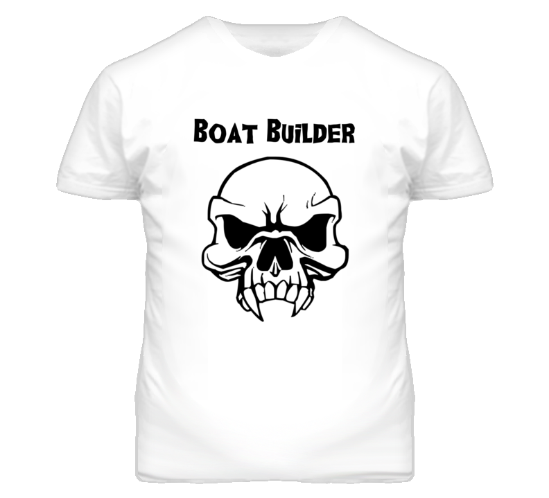 Boat Builder Skull Design Mens T Shirt