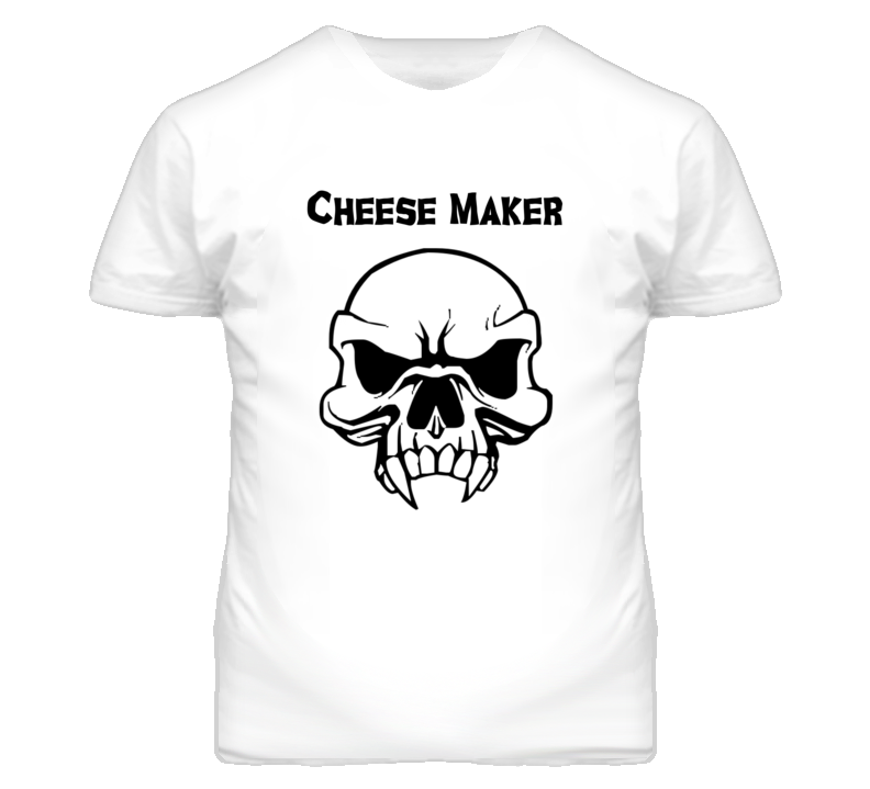 Cheese Maker Skull Design Mens T Shirt