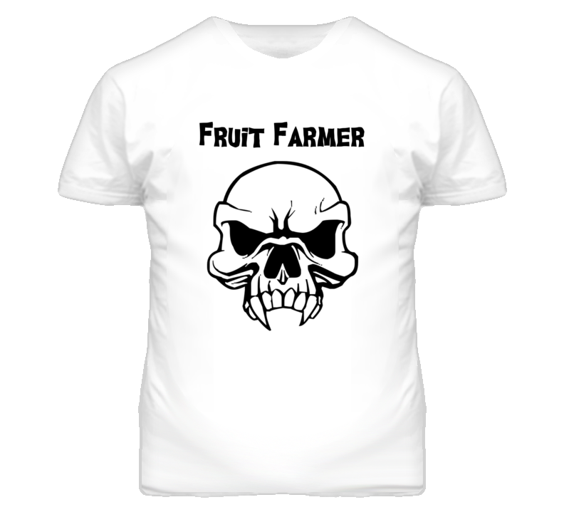 Fruit Farmer Skull Design Mens T Shirt