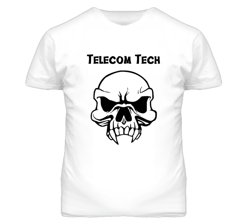 Telecom Tech Skull Design Mens T Shirt Telecom Tech Skull Design Mens T Shirt