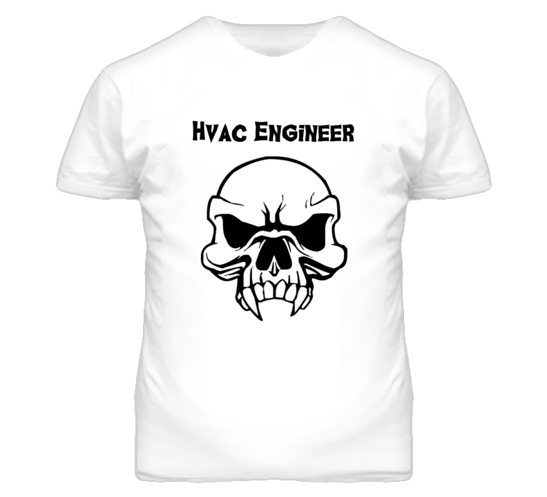 Hvac Engineer Skull Design Mens T Shirt