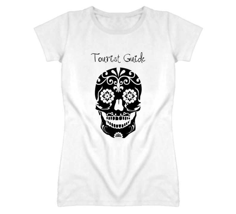 Tourist Guide Skull Design Cool Ladies T Shirt Tourist Guide Skull Design Cool Ladies T Shirt