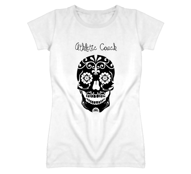 Athletic Coach Skull Design Cool Ladies T Shirt Athletic Coach Skull Design Cool Ladies T Shirt