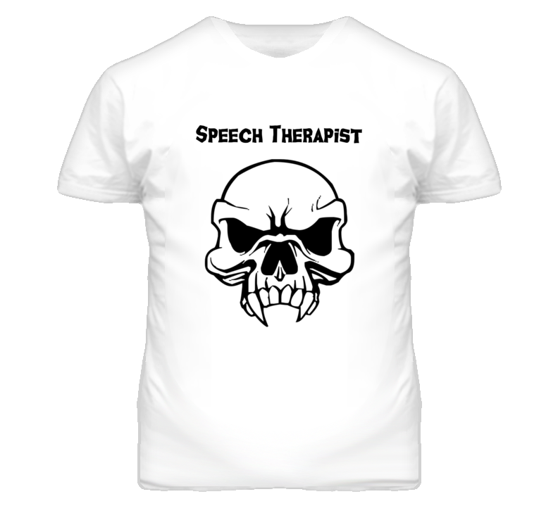 Speech Therapist Skull Design Mens T Shirt Speech Therapist Skull Design Mens T Shirt