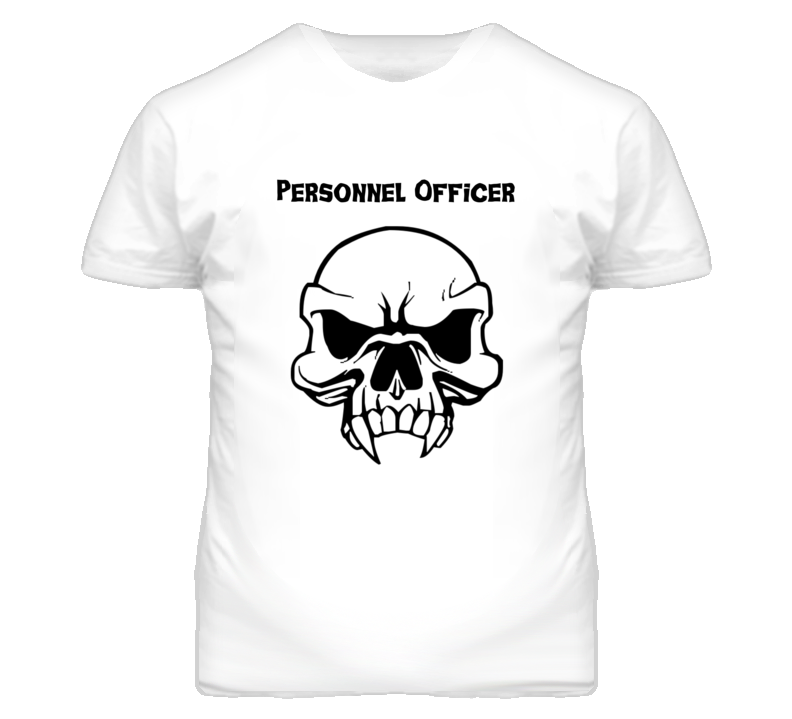 Personnel Officer Skull Design Mens T Shirt Personnel Officer Skull Design Mens T Shirt