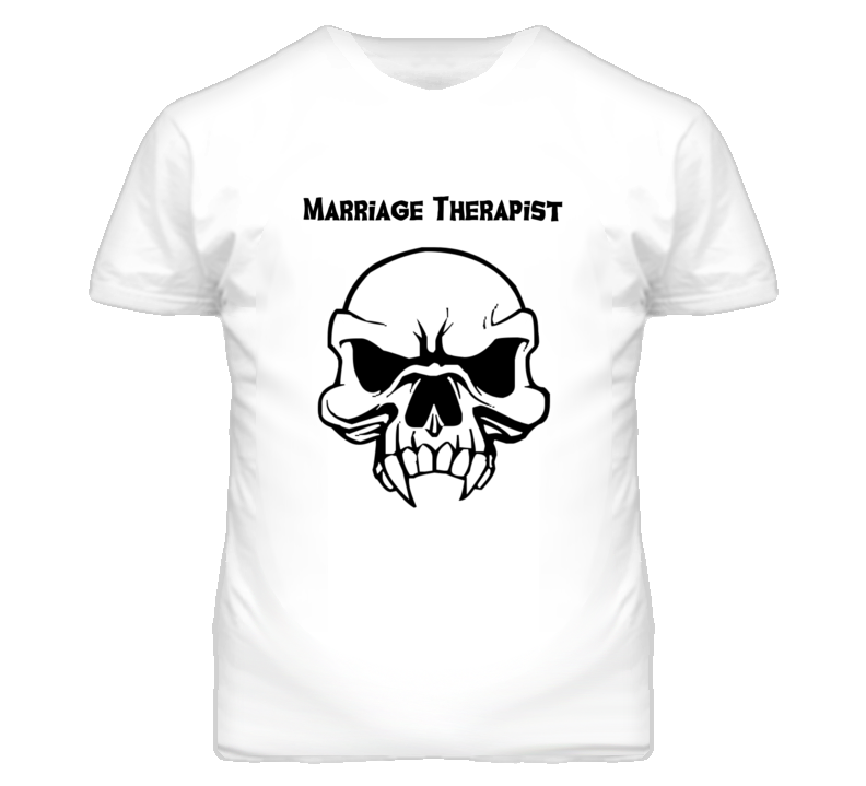 Marriage Therapist Skull Design Mens T Shirt Marriage Therapist Skull Design Mens T Shirt