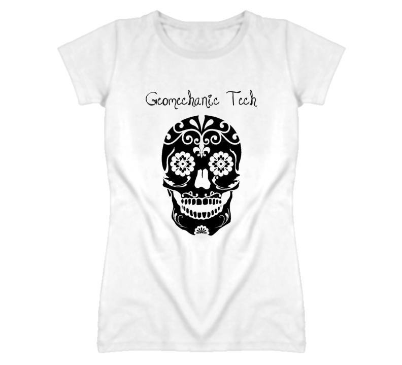 Geomechanic Tech Skull Design Cool Ladies T Shirt Geomechanic Tech Skull Design Cool Ladies T Shirt
