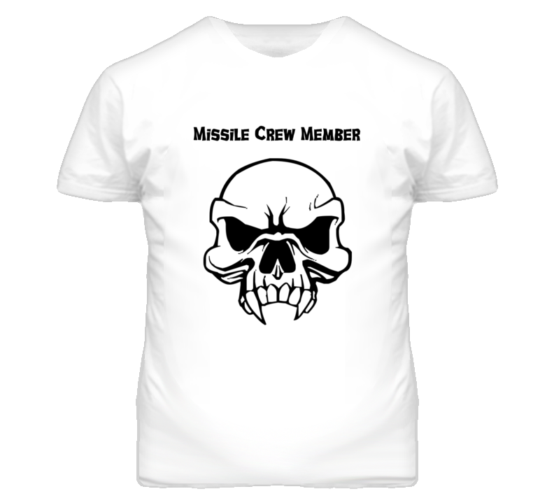 Missile Crew Member Skull Design Mens T Shirt Missile Crew Member Skull Design Mens T Shirt