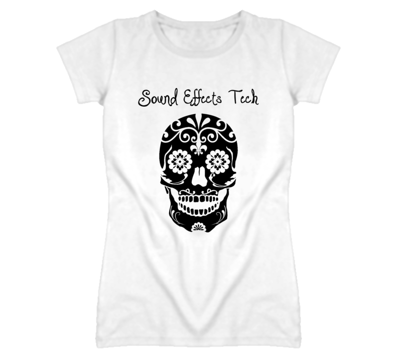 Sound Effects Tech Skull Design Cool Ladies T Shirt Sound Effects Tech Skull Design Cool Ladies T Shirt