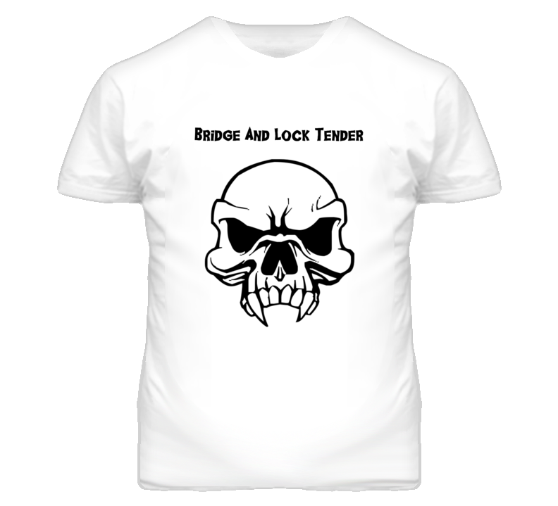 Bridge And Lock Tender Skull Design Mens T Shirt Bridge And Lock Tender Skull Design Mens T Shirt