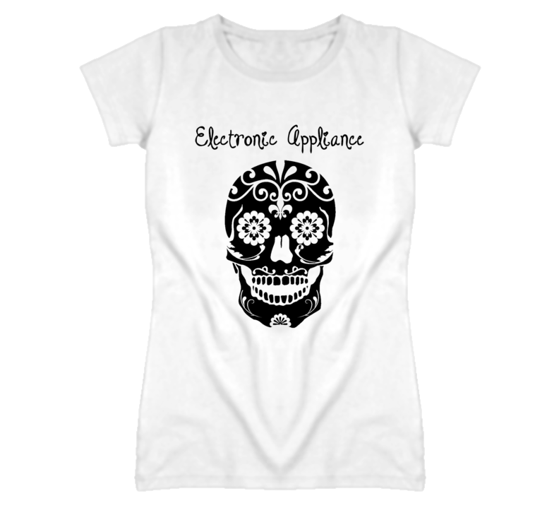 Electronic Appliance Skull Design Cool Ladies T Shirt Electronic Appliance Skull Design Cool Ladies T Shirt
