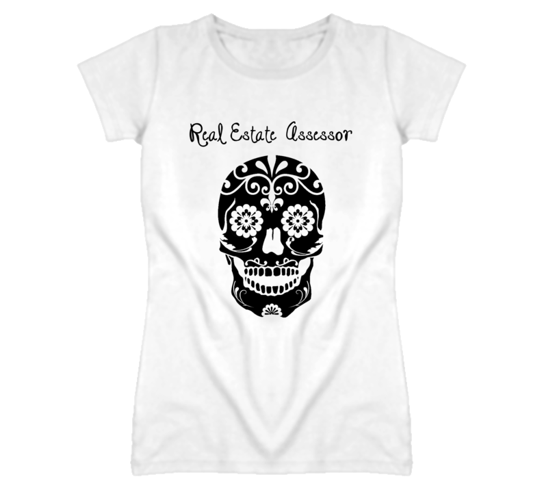 Real Estate Assessor Skull Design Cool Ladies T Shirt Real Estate Assessor Skull Design Cool Ladies T Shirt