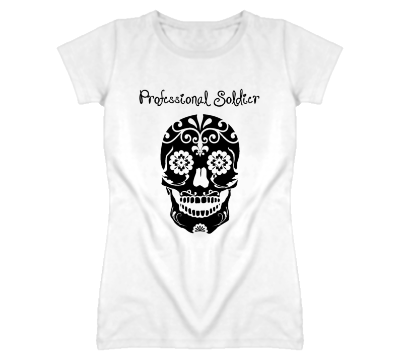 Professional Soldier Skull Design Cool Ladies T Shirt Professional Soldier Skull Design Cool Ladies T Shirt