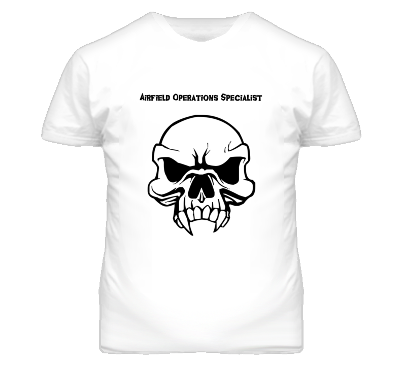 Airfield Operations Specialist Skull Design Mens T Shirt Airfield Operations Specialist Skull Design Mens T Shirt