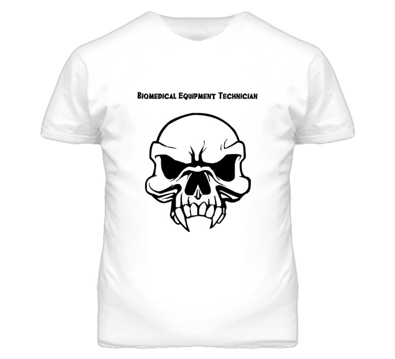 Biomedical Equipment Technician Skull Design Mens T Shirt