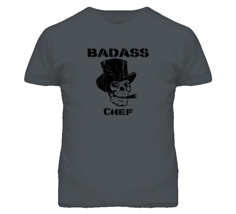 Badass Chef Skull Occupation T Shirt