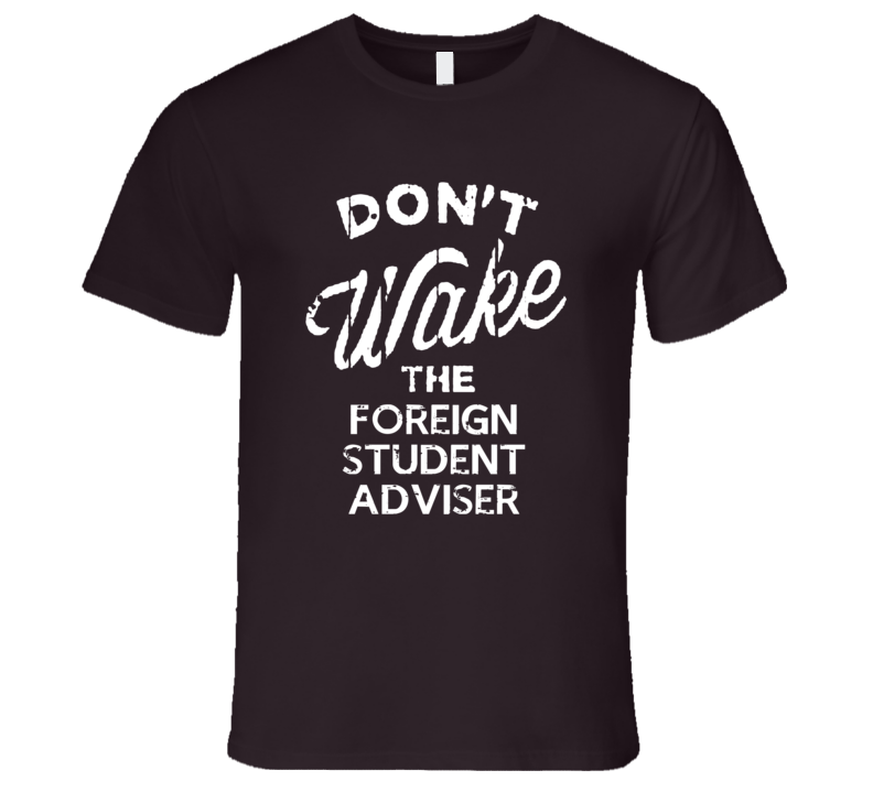Dont Wake The Foreign Student Adviser Popular Grunge Occupation T Shir Dont Wake The Foreign Student Adviser Popular Grunge Occupation T Shir