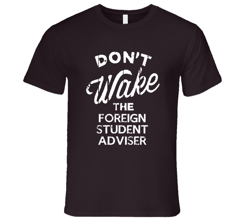 Dont Wake The Foreign Student Adviser Popular Grunge Occupation T Shirt