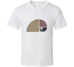 Distressed Geometric Fibonacci Spiral T Shirt 33661852