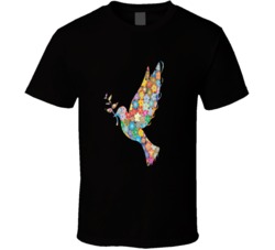 Bird Flowers Pattern T-shirt 33883734