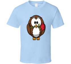 Cute Owl With Rose Love T-shirt 33884664