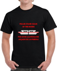 Please Stand Clear Of The Door Red T Shirt 33979710