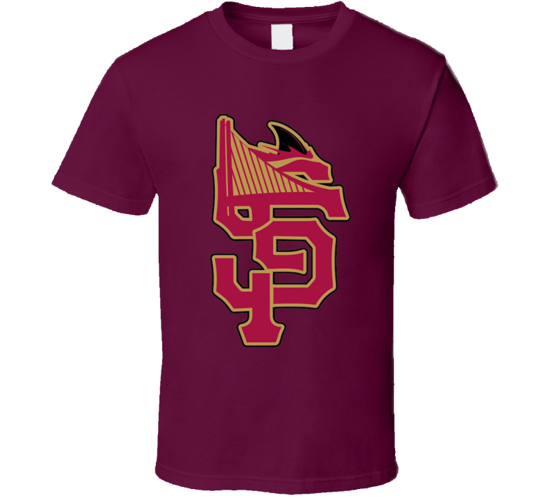 San Fransisco Niners Giants Sharks Warriors Mashup T Shirt San Fransisco Niners Giants Sharks Warriors Mashup T Shirt