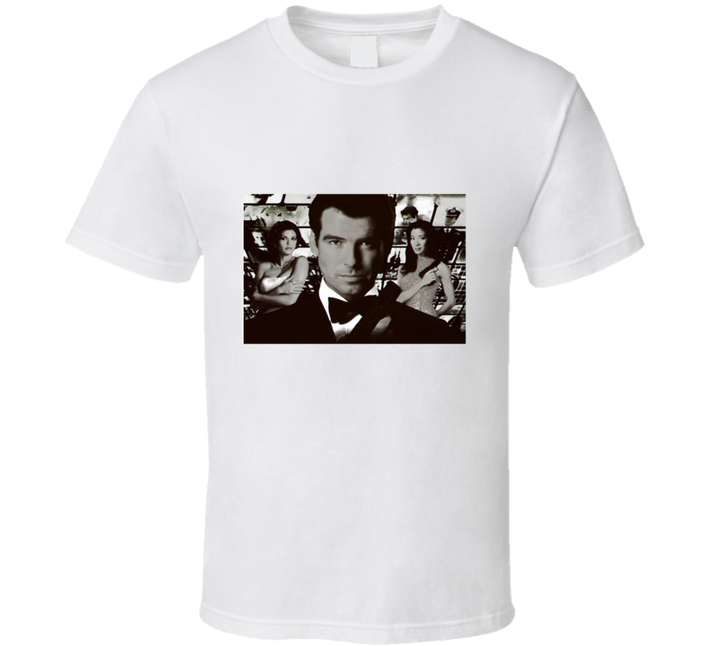 James Bond Tomorrow Never Dies Black And White T Shirt James Bond Tomorrow Never Dies Black And White T Shirt