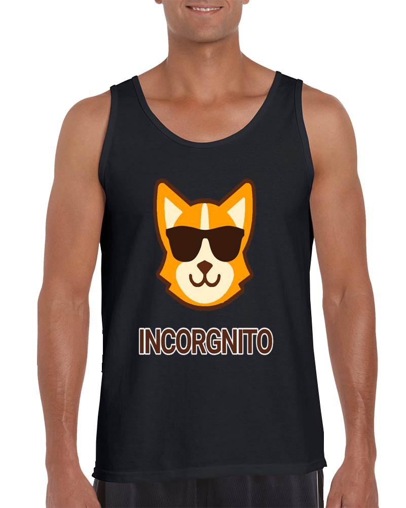 Incorgnito - Funny Corgi Dog Incognito Pun Tank Top Incorgnito - Funny Corgi Dog Incognito Pun Tank Top