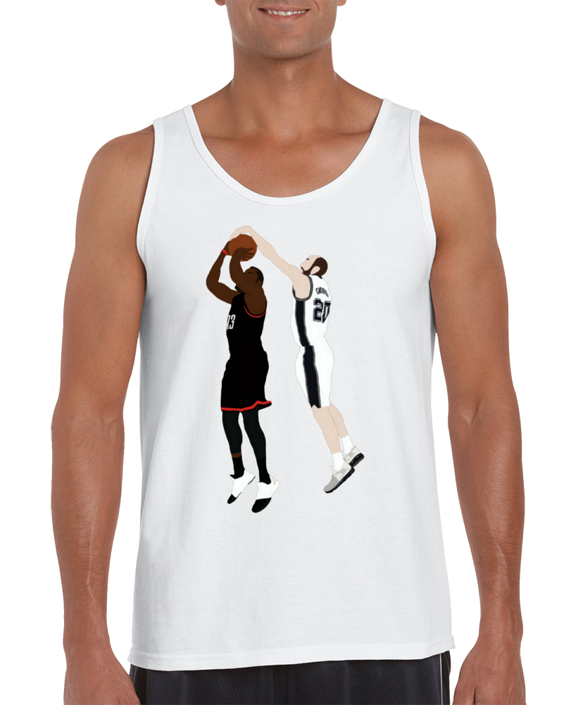 Manu Ginobili Block On James Harden Tank Top Manu Ginobili Block On James Harden Tank Top