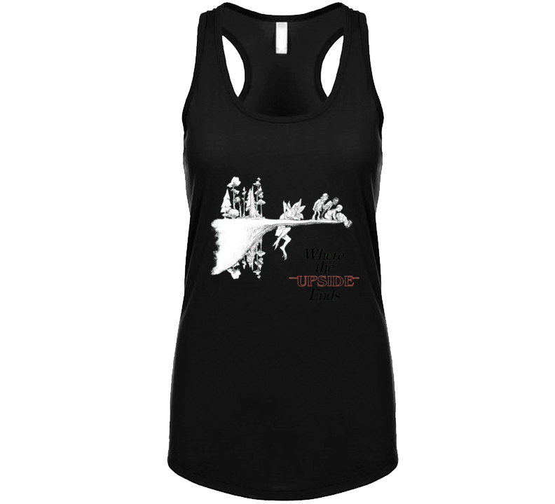 Where The Upside Ends (outlined Text Ver) Ladies Tank Top