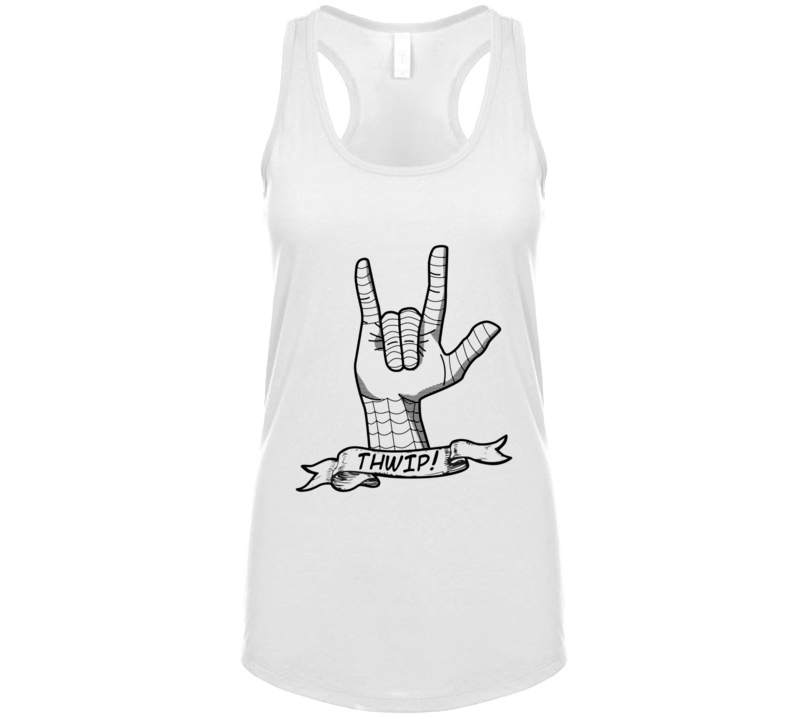 Spidey Thwip Tattoo B&w Variant 2 Ladies Ladies Tank Top Spidey Thwip Tattoo B&w Variant 2 Ladies Ladies Tank Top