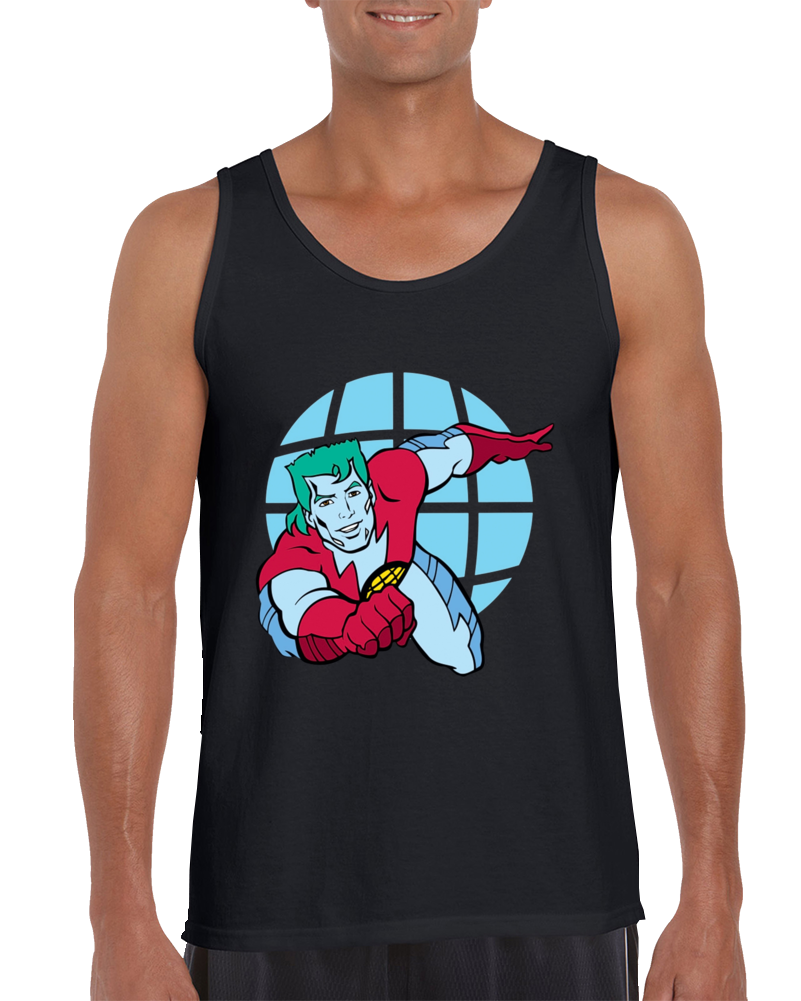 Captain Planet Blue Globe Tank Top Captain Planet Blue Globe Tank Top