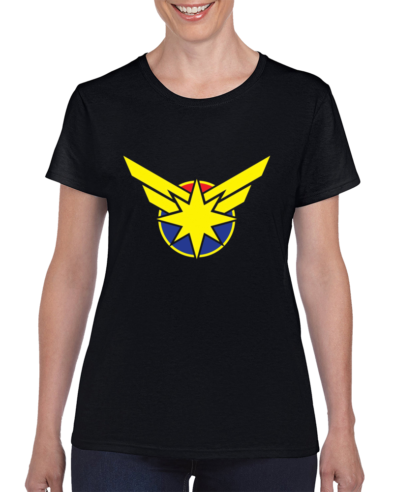 Captain Marvel Logo Ladies T Shirt Captain Marvel Logo Ladies T Shirt
