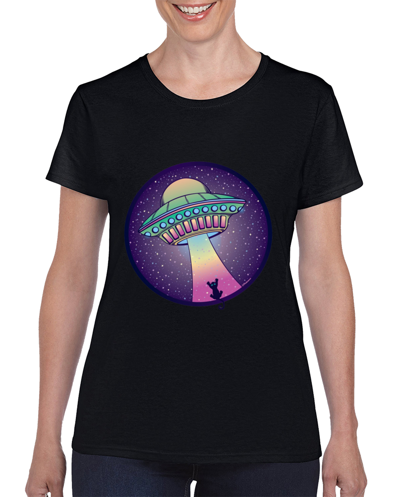 Cat Abduction Ladies T Shirt Cat Abduction Ladies T Shirt